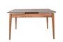 Hanah Home Sigma - 993 Mesa de comedor extensible Nogal y blanco